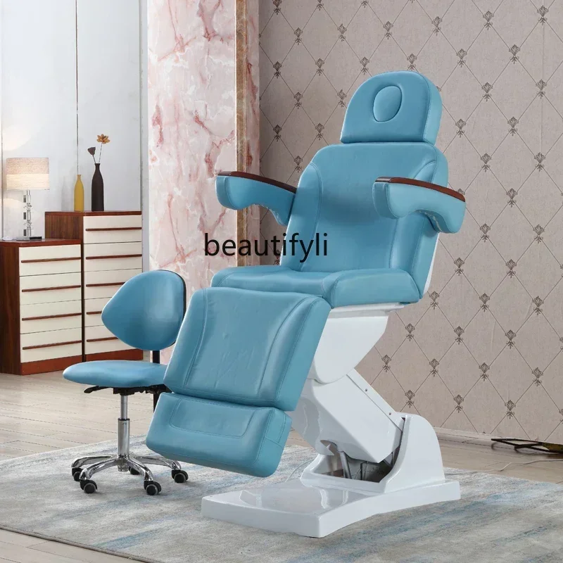 Cama de beleza elétrica tatuagem bordado cama elevada dental terapêutica salão de beleza especial