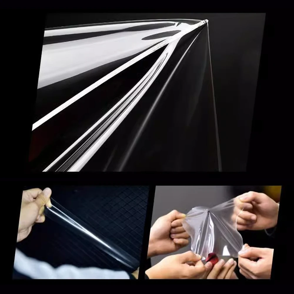 

Transparent Car Vinyl Wrap 6.5mil TPU High Stretchable Film Vehicle Anti-scratch Protection Cover Self Healing Auto Accessories