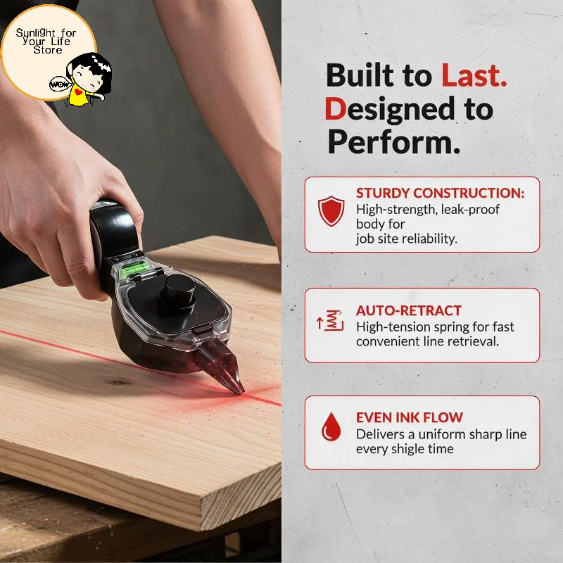 Woodworking And Carpentry - 建設用大工道具、墨入れバケツツール、木工職人向け自動高精度線引き装置、住宅リフォーム用