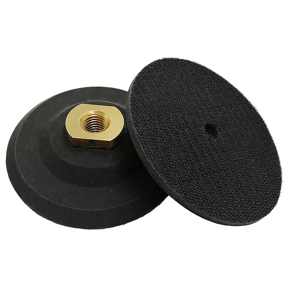 

Rubber Backing Pad Polishing Grinding Disc Holder For Angle Grinder M10 M14 Rubber Polishing Pad Backing 4inch For Angle Grinder