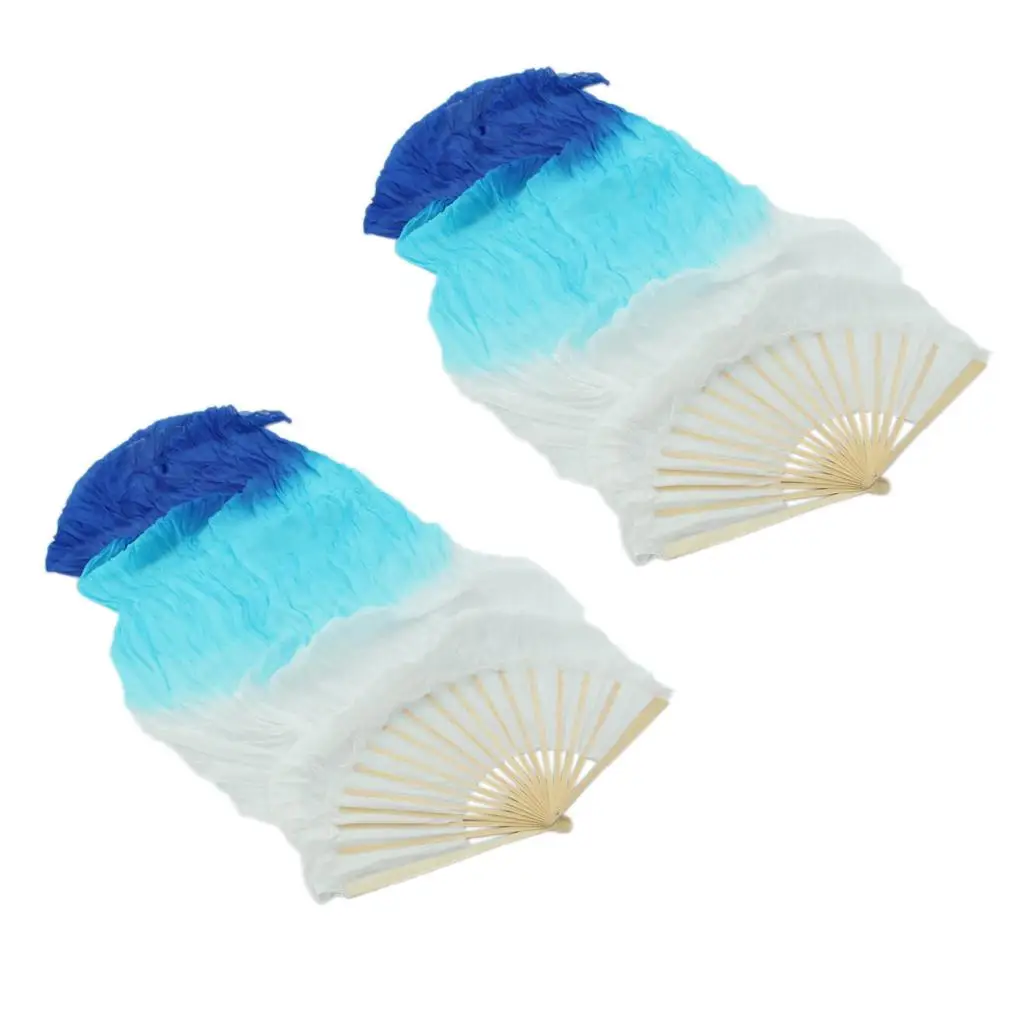Professional Silk Fan Veil Belly Dance Accessories Large Folding Fans for Festival Show and Events
