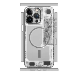 Pegatina envolvente 3M para iPhone 15 14 13 12 Pro Max Nothing, calcomanía de teléfono, funda protectora trasera de piel, película de cubierta completa