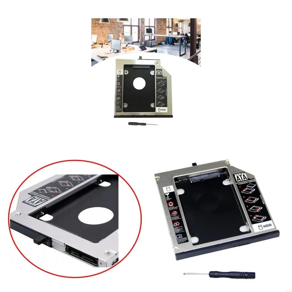 462E 9.5mm 2nd SSD SSD Hard Drive Caddy Case Enclosure for T400 T400s T410 T410s T410i T410si