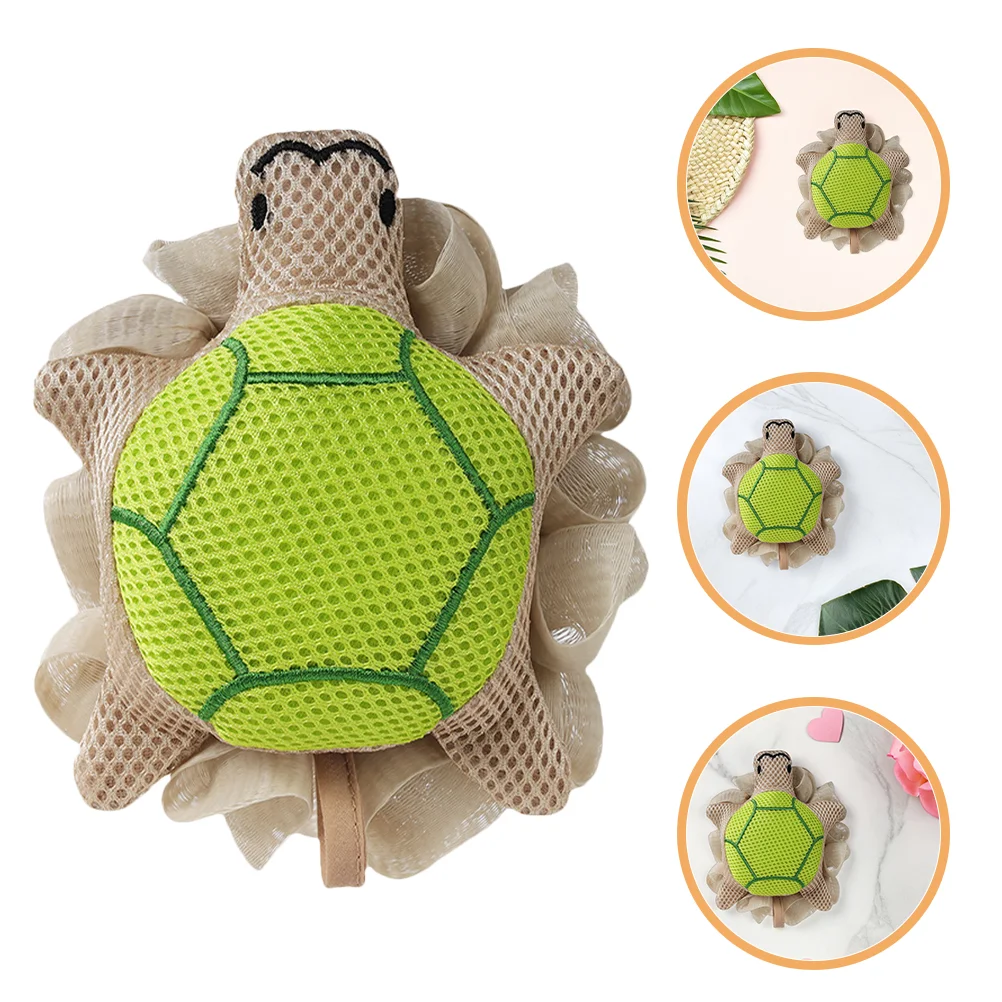 Cute Turtle Bath Ultra Soft Foaming Shower Toy Baby Bathing Accessory Body Scrubber Non Scatter Sponge Bath Supply