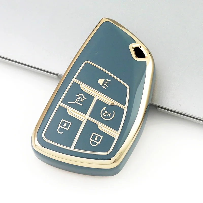 5 Buttons Car Key Case Fob Cover Shell for Chevrolet Tahoe Suburban for GMC Yukon for Buick ENVISION S Plus Avenir 2020 - 2023 view 6