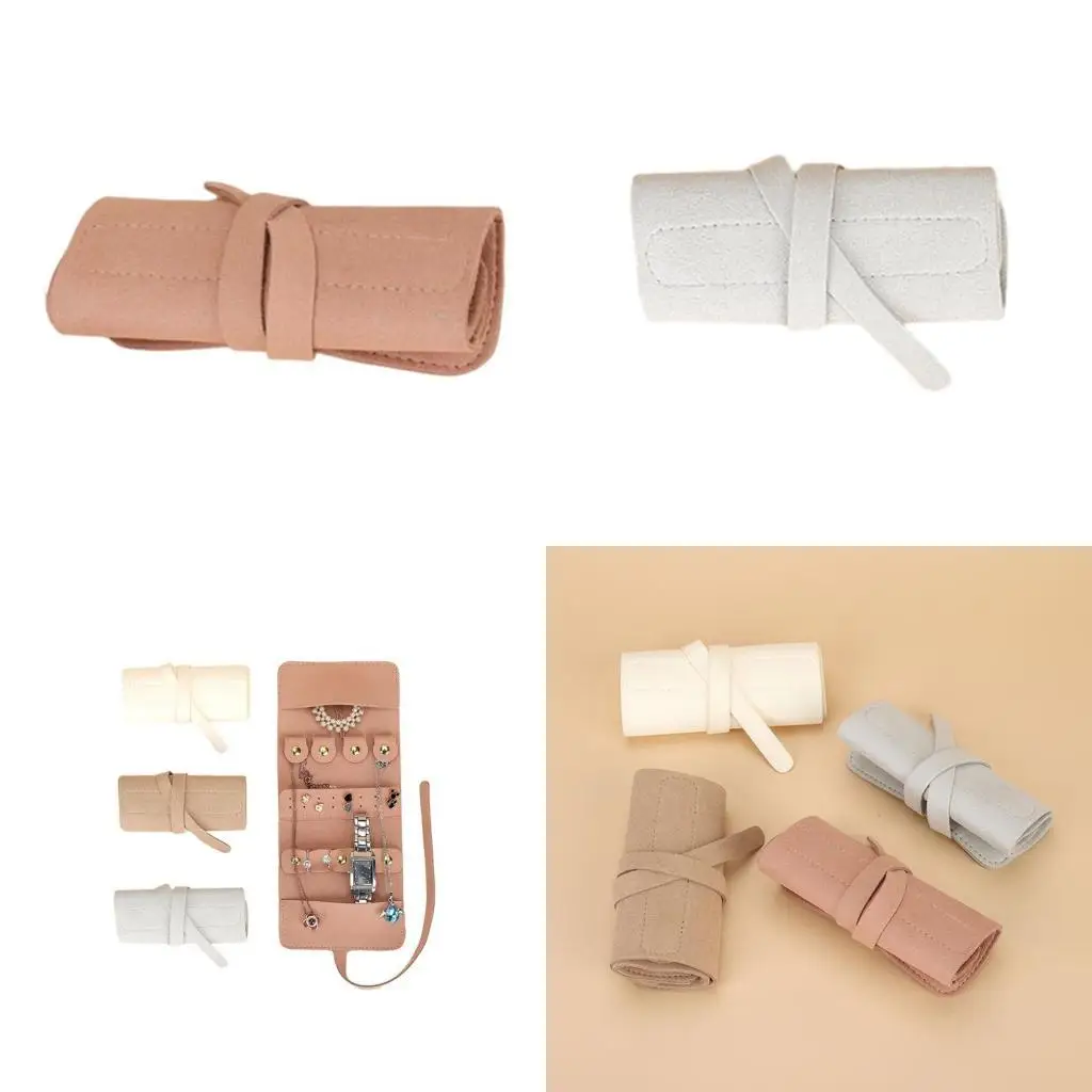 

J78F стильный футляр для хранения ювелирных изделий в рулонах, прочный футляр для хранения ювелирных изделий, портативный чехол