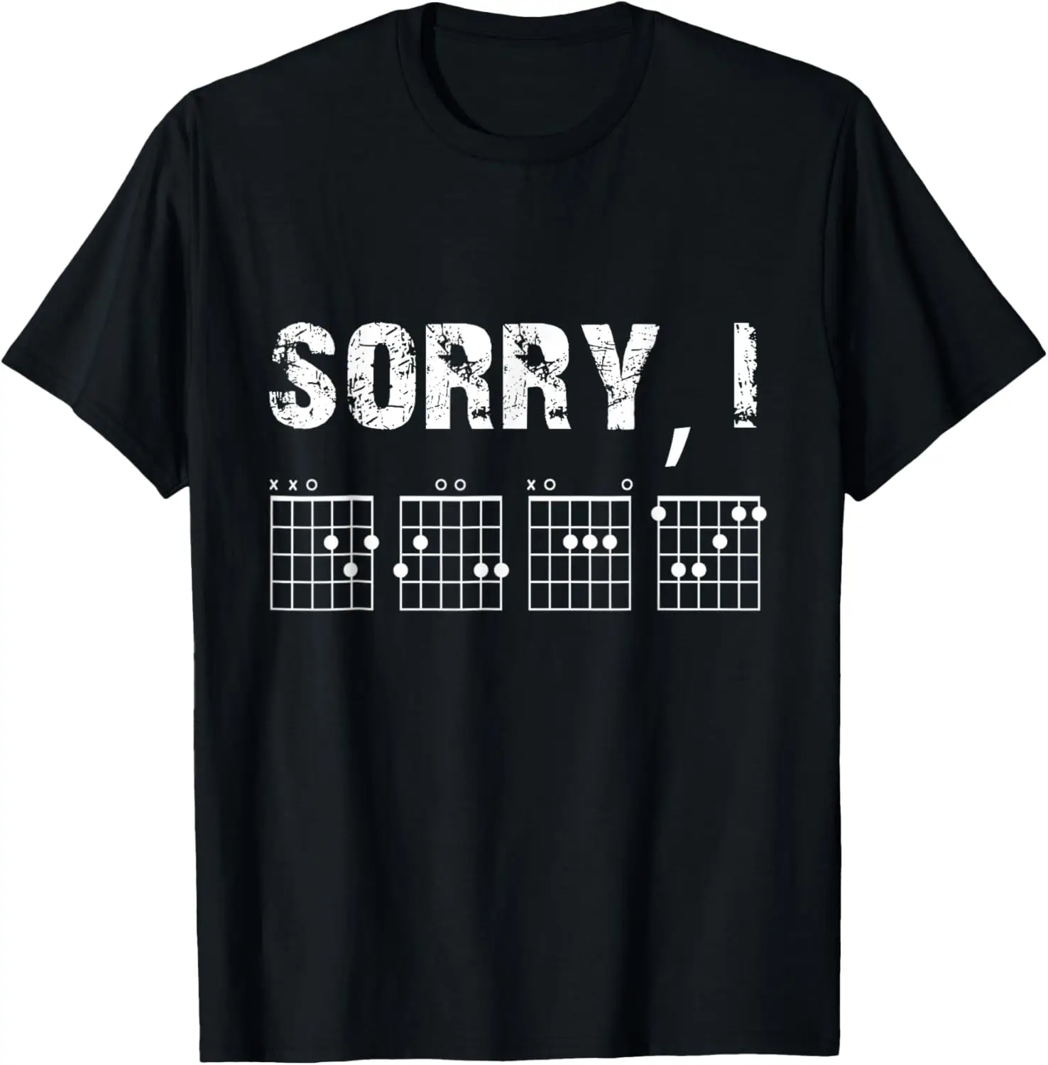 

Sorry I-DGAF Funny Hidden Message Guitar Chords For Lover T-Shirt