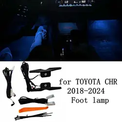 TYPE B 4Pcs LED Foot Light Ambient Light Decorative Light Special Atmosphere Lamp Ice Blue for Toyota C-HR 2018-2024