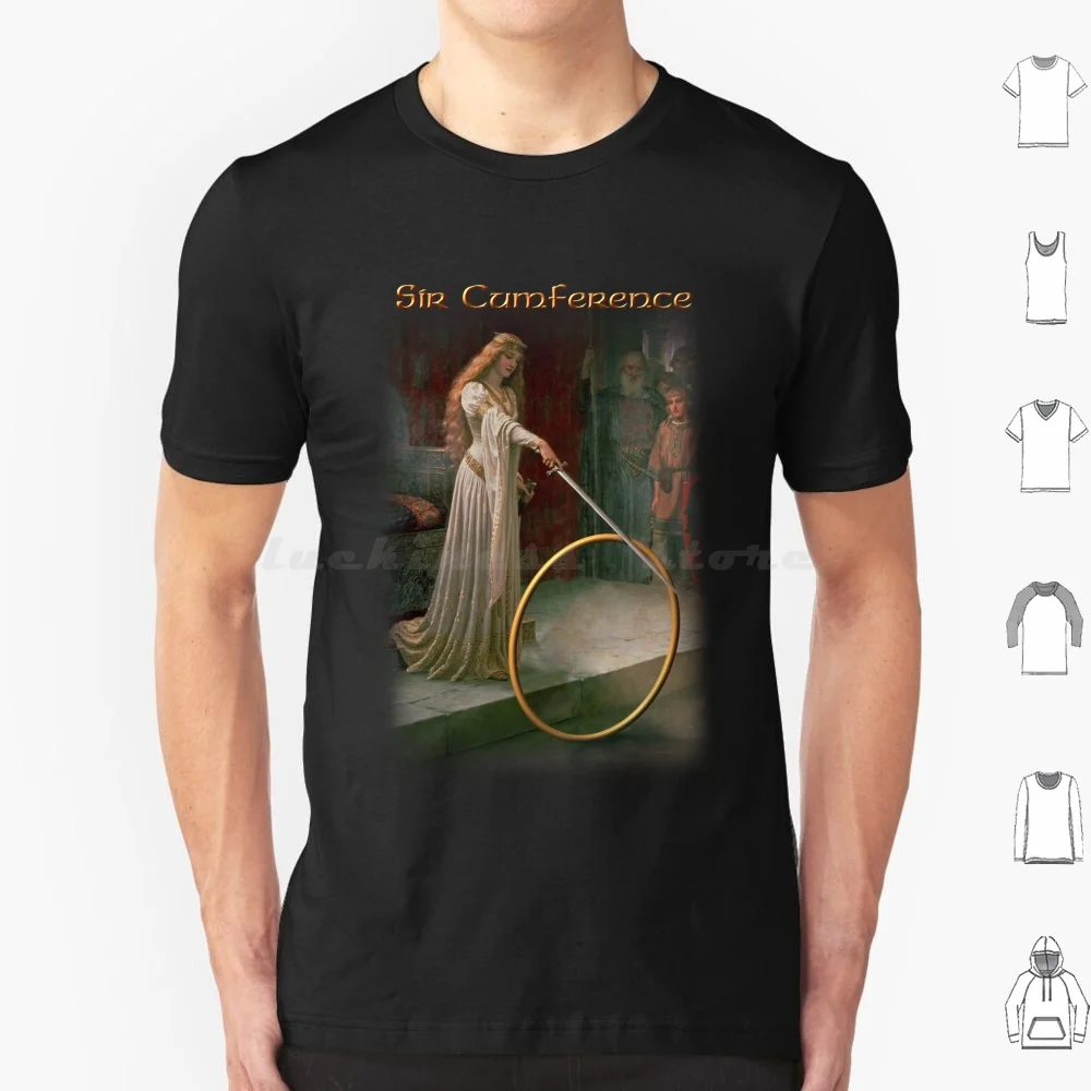 تي شيرت Sir Cumference-محيط القرون الوسطى مقاس كبير 100% قطن محيط الرياضيات الهندسة المعلم التاريخ دائرة الفارس