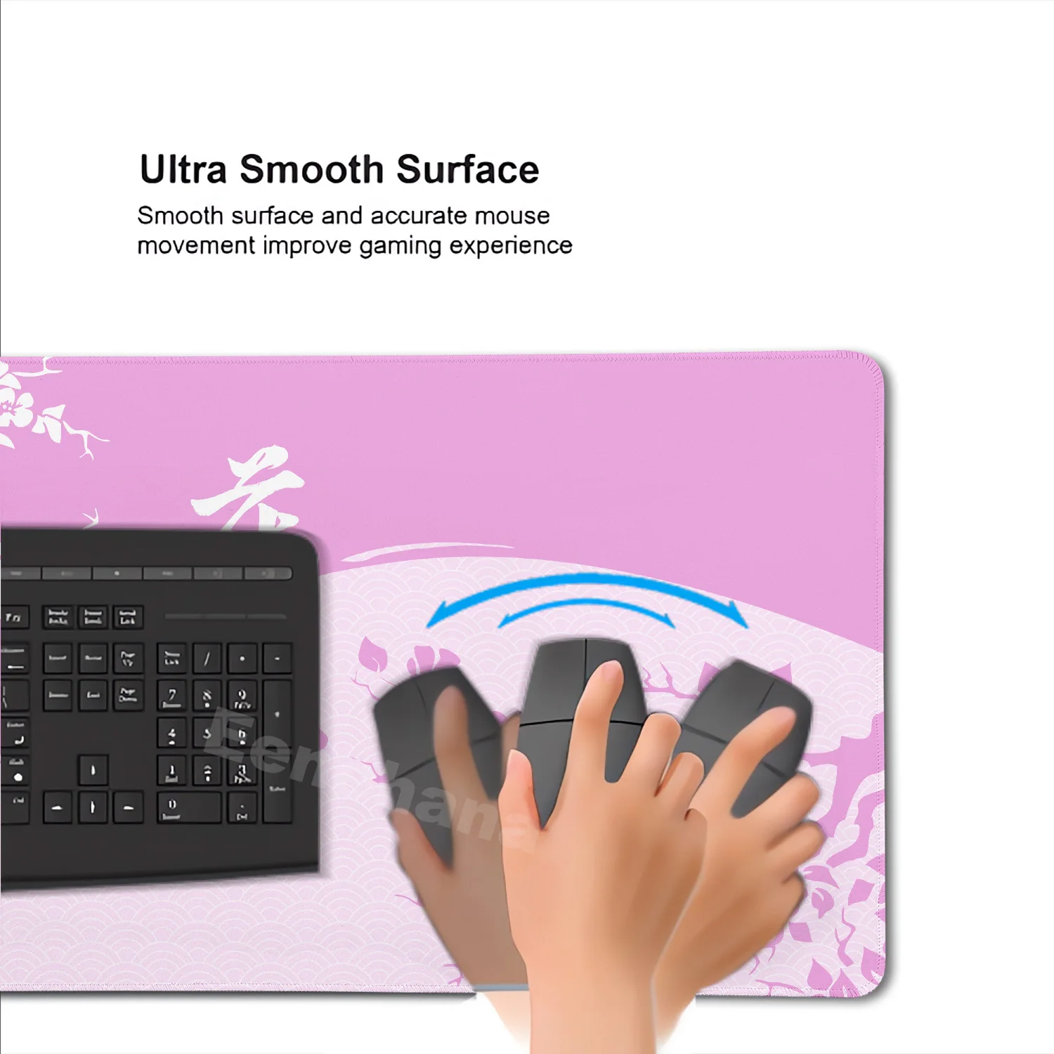HD Black and White Yin-Yang Flower Mouse Pad PC Gaming Extended Mousemat Large Desk Pad Gamer Non Slip Rubber Mousepad 900x400