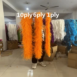 Natural Ostrich Feather Boa 1 to 30Ply Fluffy Black Ostrich Plumas Decoration Shawl Trims Costume Clothing Sewing Accessory