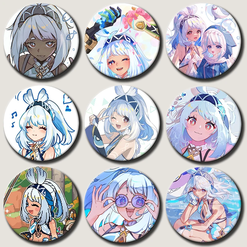 

Anime Character Mualani Pins Tinplate Badge Cartoon Mualani Brooches for Backpack Hat Clothes Decoration Fans Collection Gifts