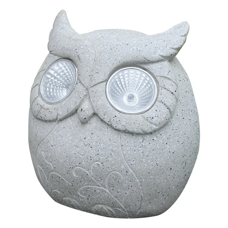 Açık avlu yaratıcı baykuş gece görünümü dekoratif ışıklar balkon güneş elektronik küçük gece lambası süsler ambiyans işık