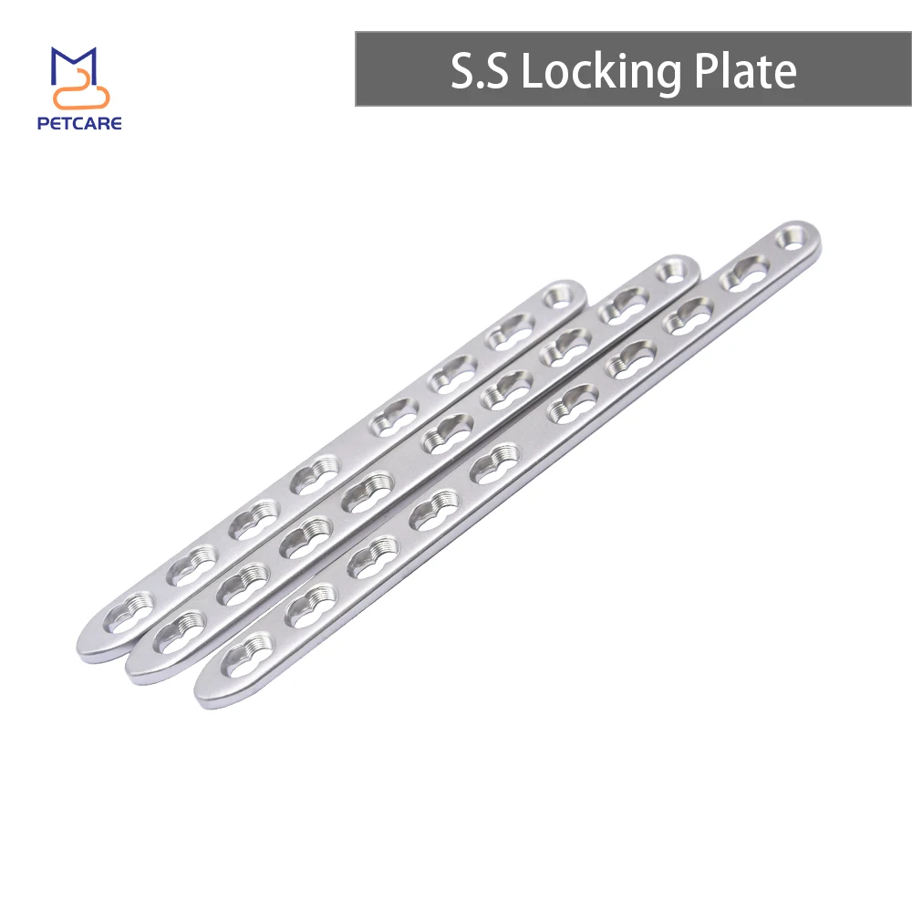 

3.5mm, Stainless Steel Straight Locking Plate for Veterinary, Orthopedic Surgery, Implant Instruments, Surgical Tools, 1PC