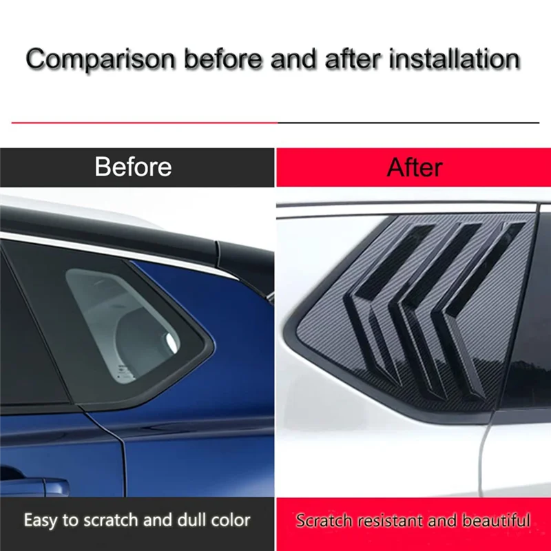 

A040-For Nissan Rogue 2021-2023 Rear Side Window Louvers Sport Style Air Vent Scoop Cover Decoration