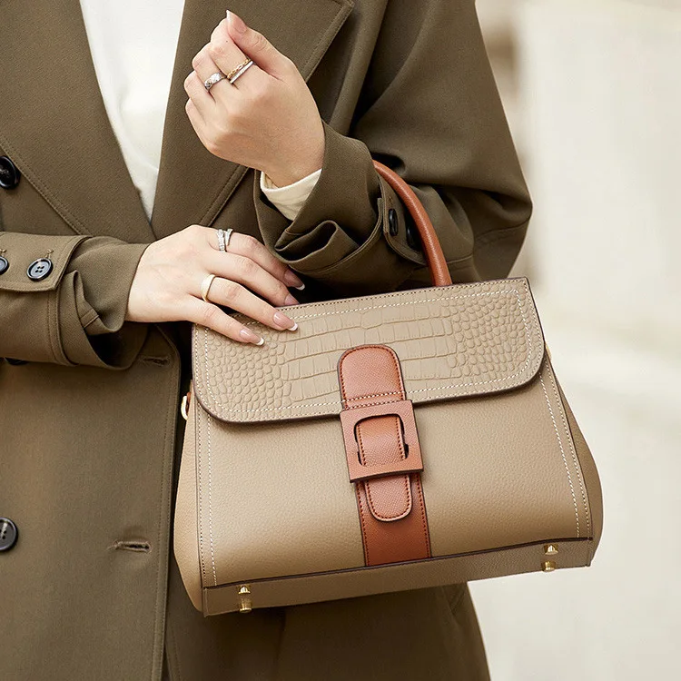 

Популярная дизайнерская сумка с рисунком аллигатора, Высококачественная многофункциональная винтажная женская сумка на плечо с французским сращением