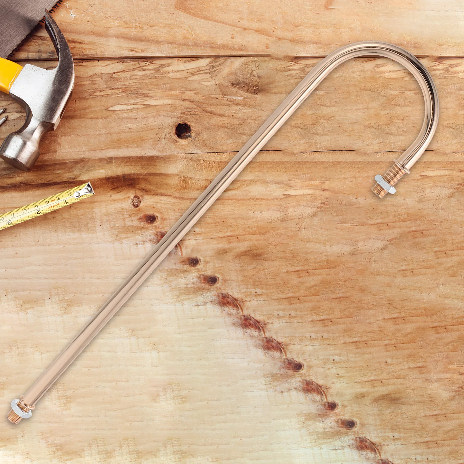 Haste de lâmpada curvada, hardware de substituição para mesa, lâmpadas de cabeceira, kit de reparo de haste de ferro ajustável, compatível com vintage