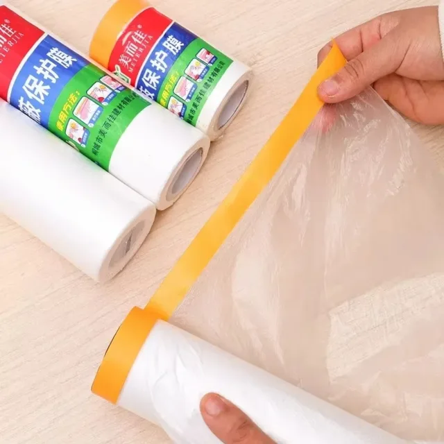 10M Self-adhesive Dustproof Film Furniture Dust Protection Masking Film Home Waterproof Plastic Film Wall Painting Protect Cover 3 10M Self-adhesive Dustproof Film Furniture Dust Protection Masking Film Home Waterproof Plastic Film Wall Painting Protect Cover 3