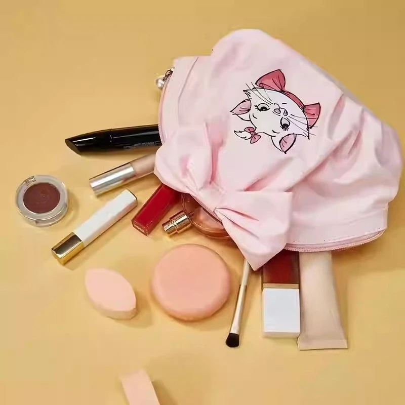 Cartoon Mary Cat Makeup Bag for Women, Fashionable, High Quality, Multi Functional Storage, Portable Handbag