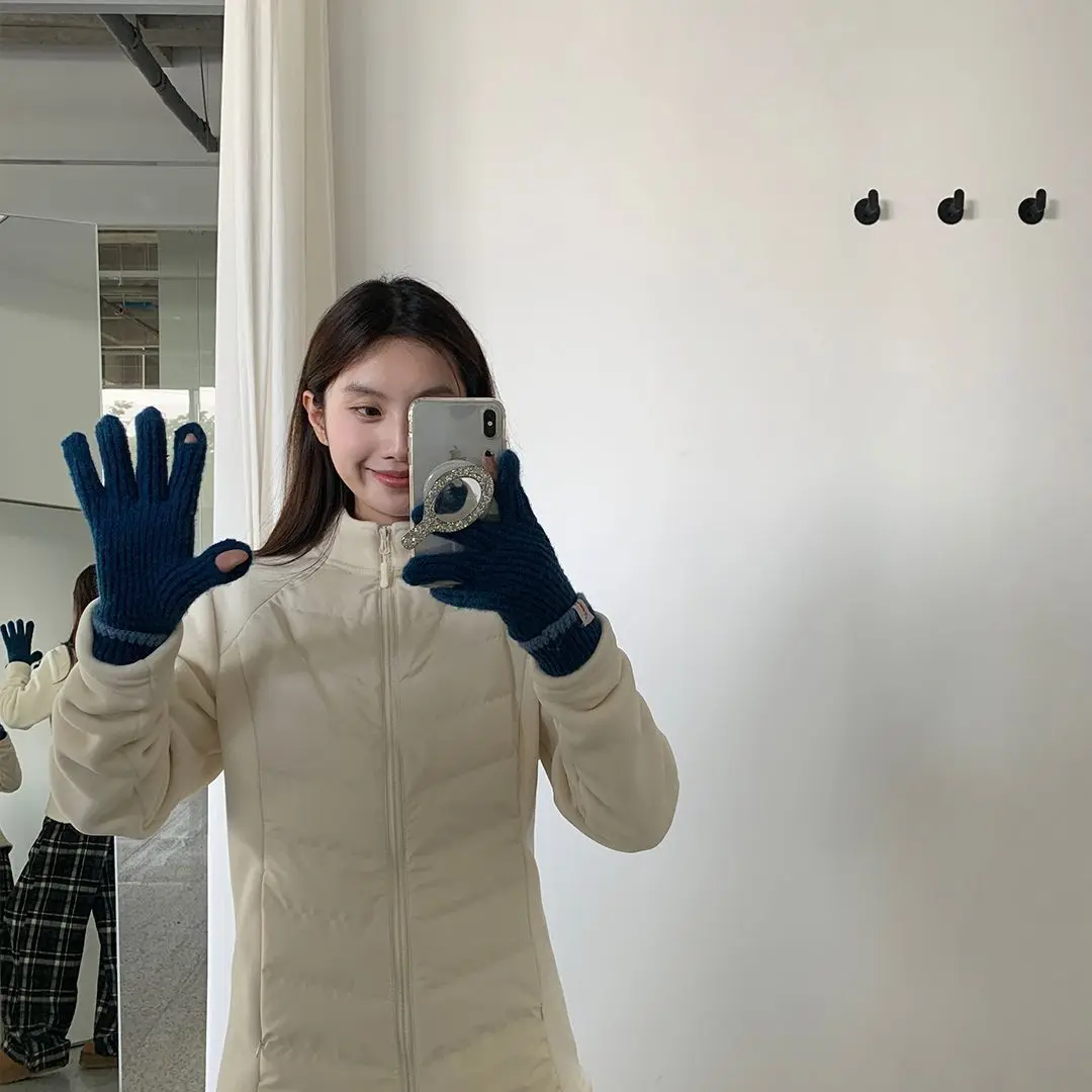 Lightweight Down Jacket for Women in Autumn and Winter New White Duck Down Inner Lining Standup Collar Thick and Warm Outer Wear