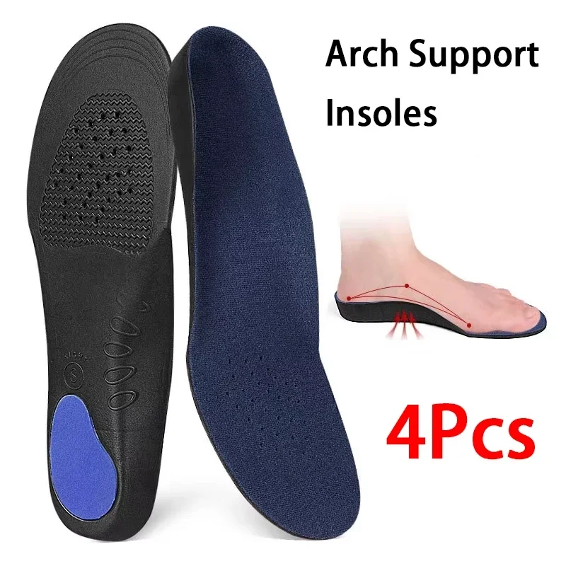 Breathable Arch Support Foot Cushion Insoles Shock Absorption Non Slip Shoe Inserts for Men Women Walking Sneakers