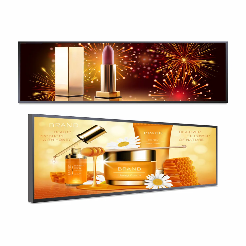 Custom Super Shelf Long Advertising Screen, Android HD Narrow LCD Strip for Supermarket Shelf Aliexpress