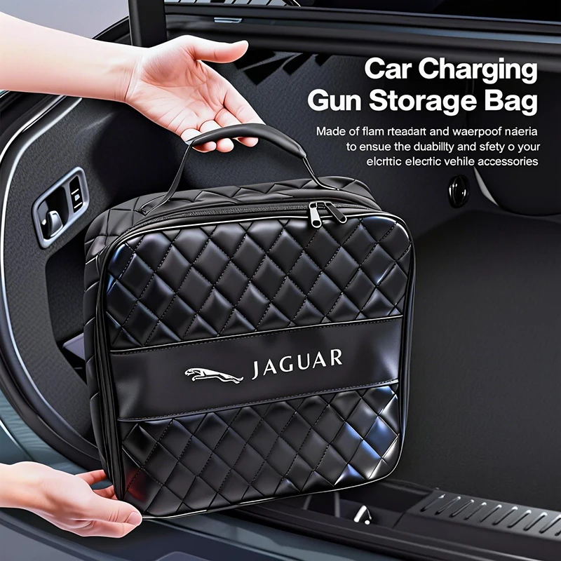 Bolsa de cabo portátil para carro, nova energia, caixa de armazenamento de arma de carregamento de veículo para jaguar x s f xf xe xj xk xel xfl xjl xj6 xjs xfr tipo f