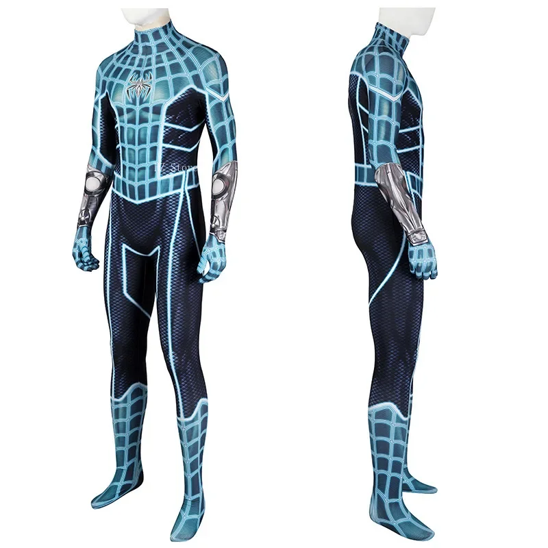 Wunder Spider-Man Jumps uit Angst selbst Anzug Kampf Bodysuit Halloween Cosplay Kostüm für Männer Geburtstags geschenk j23033ba