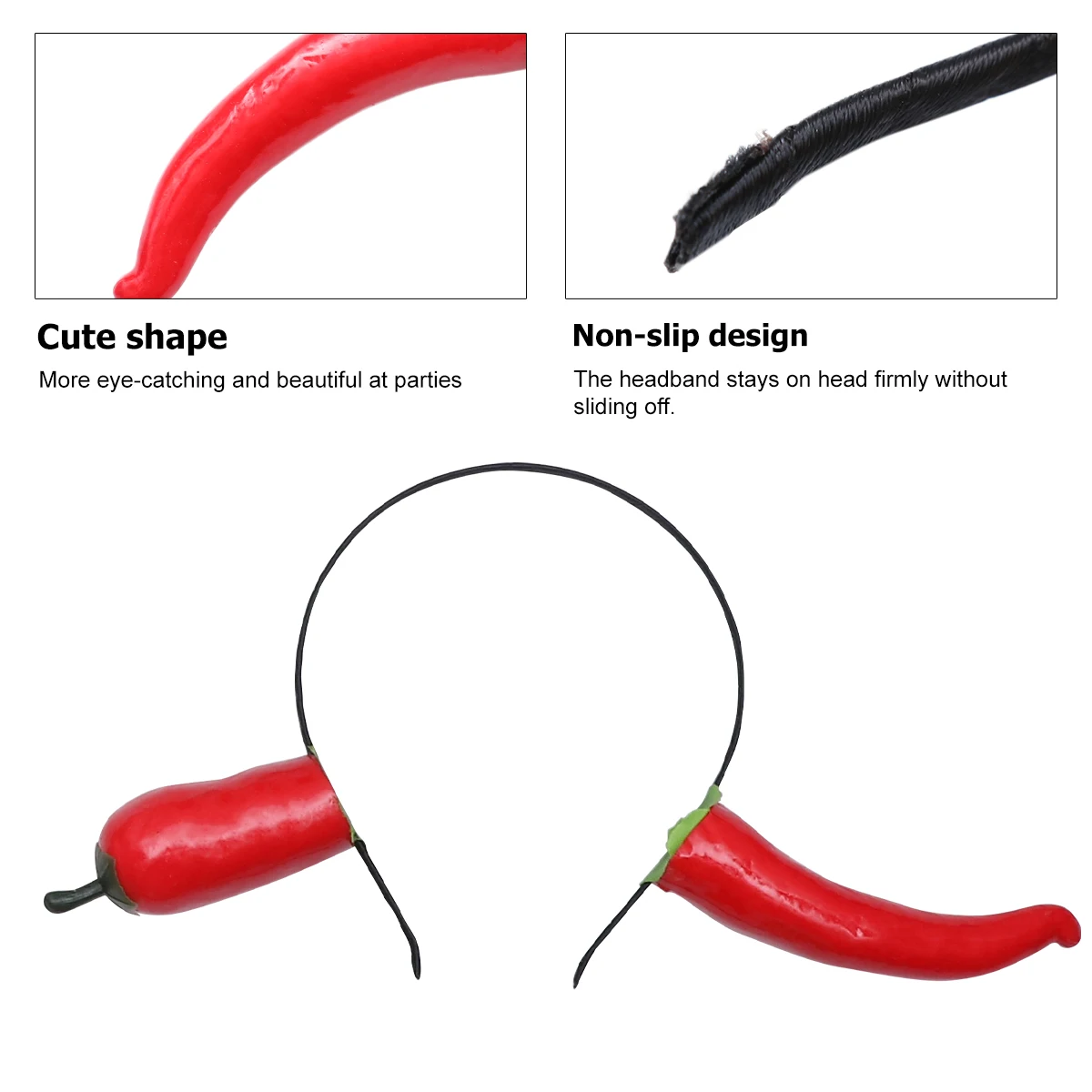 

Funny Pepper Hoops Premium Material Lightweight Comfortable Party Headdress Fun Headdress Cosplay Accessories Headwear
