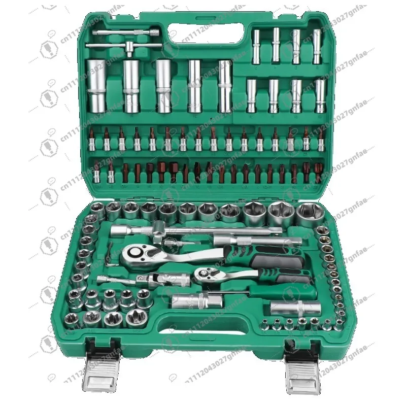 Auto repair tools 46-piece set All-metal wheel sleeve Wrench Tire Motorcycle repair Multifunctional repair toolbox