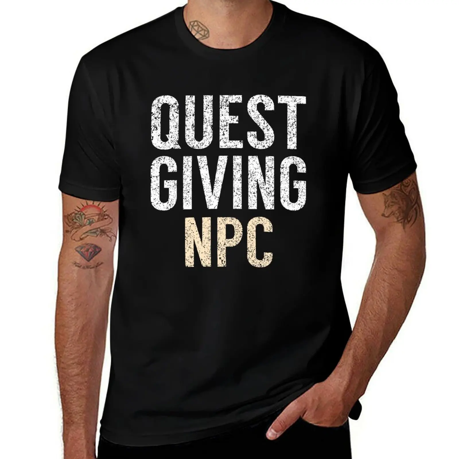 Quest Giving NPC T-Shirt Street Style Casual Tee Shirt T-Shirt