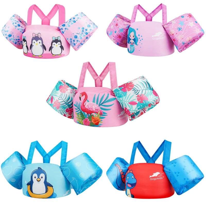 Baby Float Cartoon Arm Sleeve Life Jacket Swimsuit Foam Safety Swimming Training Floating Pool Vest Swimming Equipment