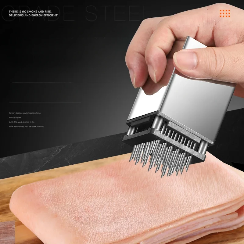 Stainless Steel Steak Tenderizer Kitchen Gadgets Household Kitchen Tools Double-sided Meat Loosener Novel Accessories Dining Bar