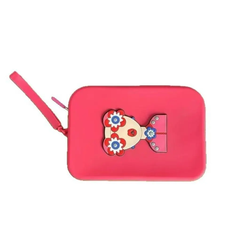 Fashion Waterproof Silicone Storage Bag Cartoon Portable Cosmetic Bag Multi-purpose Sunglasses Protective Cover Gifts