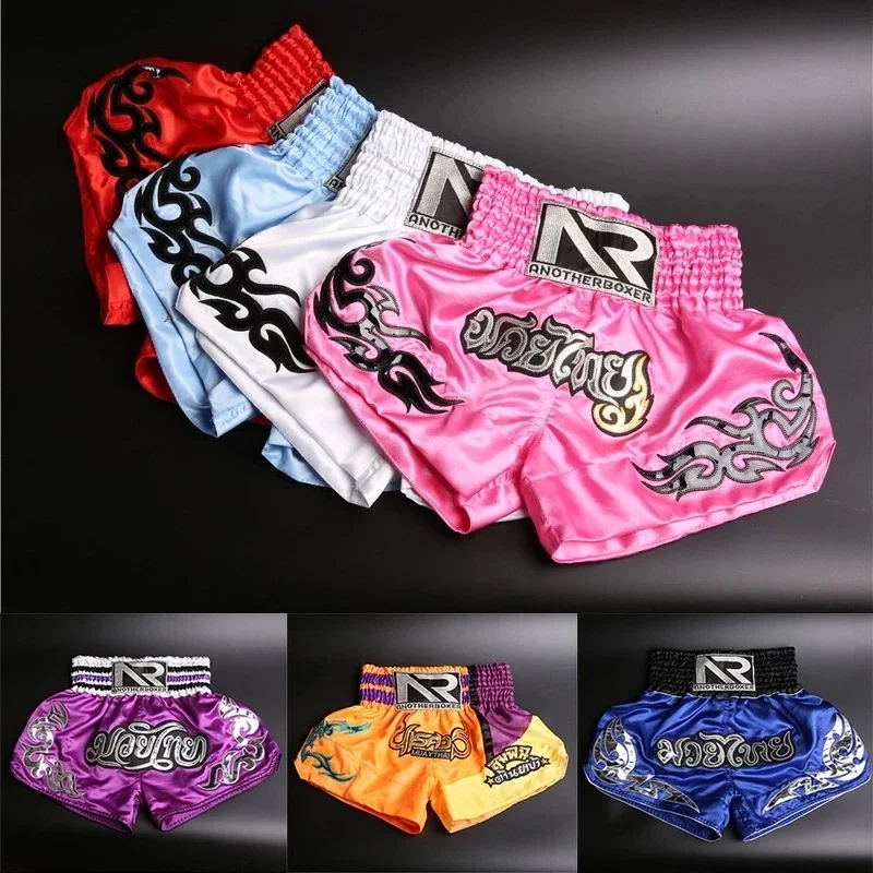 Men\'s Boxing Pants Printing MMA Shorts Kickboxing Fight Grappling Short Tiger Muay Thai Boxing Shorts Clothing Sanda Kids Shorts