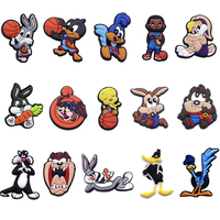 9/15Pcs MINISO Cartoon Character Shoe Charms DIY Animal Cool Rabbit Shoes Decoration Accessories Clog Sandal Buckle Kids Gifts