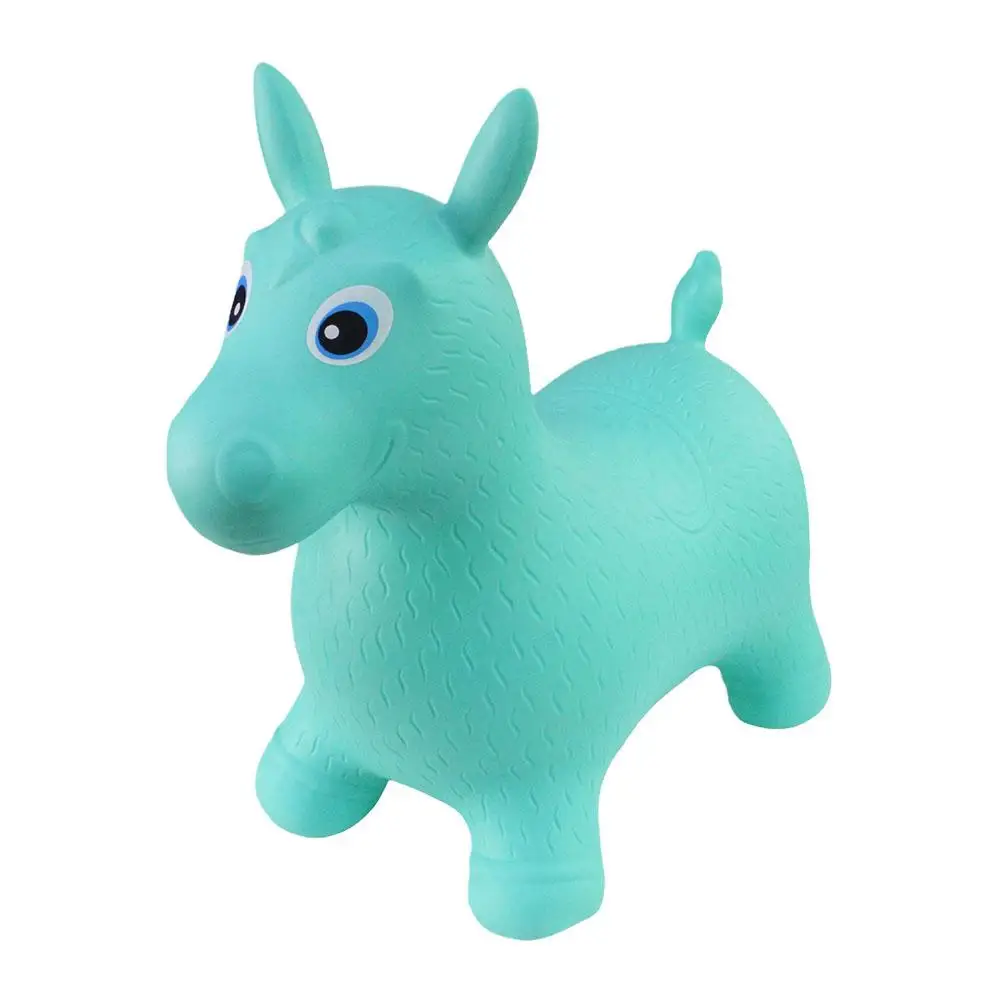 1Pc Kids Animal gonfiabile cavallo gonfiabile riutilizzabile Soft Vaulting Jumping Horse Leech gioco all'aperto giocattoli in PVC Ride bambini su C7X7