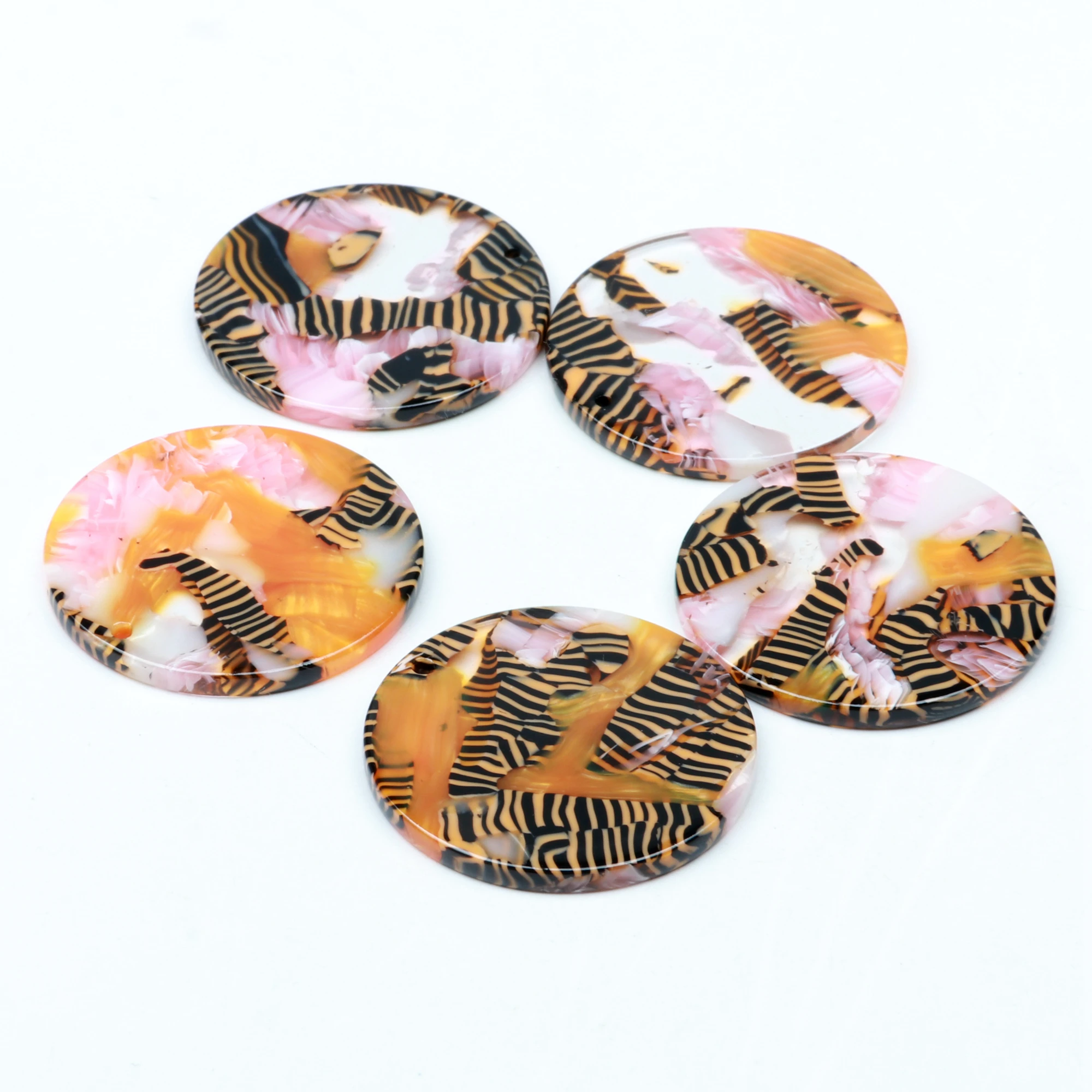 Tortoise Shell Beads,Acetate Acrylic Earring Charms,Circle Coin Shaped Pendants,Jewelry findings,Earrings Parts,30MM