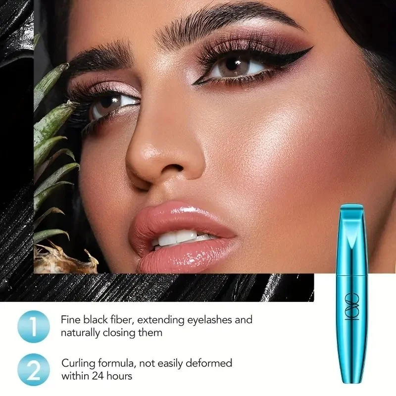 Grote Lash Mascara Extreme Zwarte Krul Verlengt 24 Uur Durende Gecodeerde Wimpers Langdurige, Langdurige Formule Waterdicht Smudge Proof