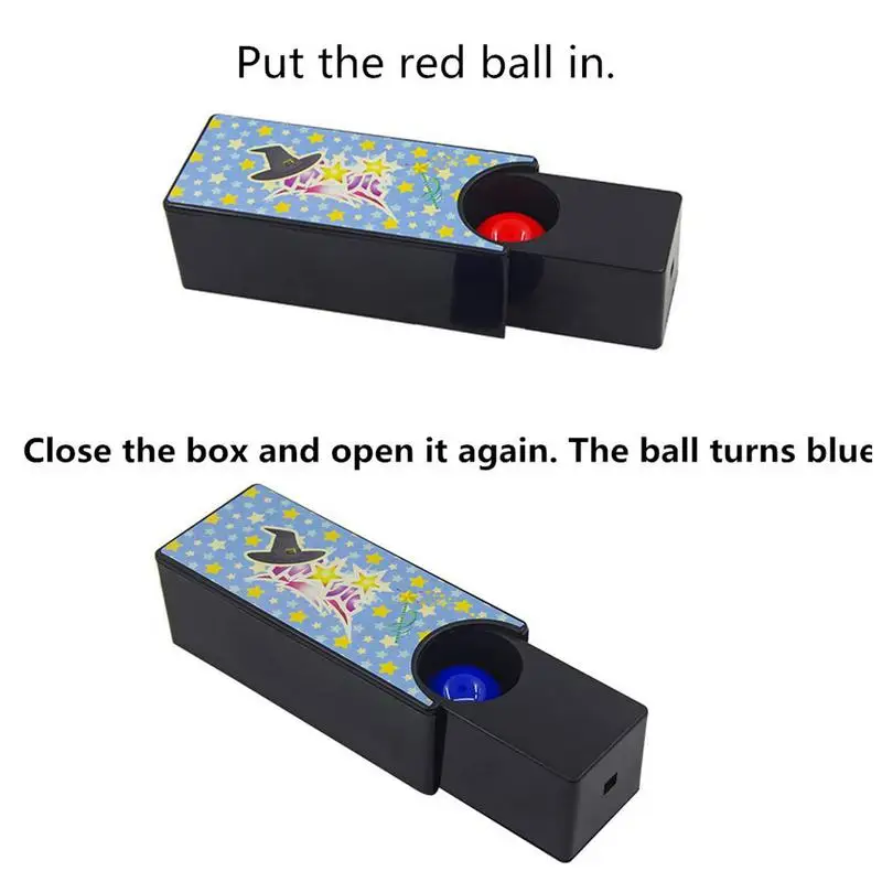 New Kids Toys Changeable Magic Box Turning The Red Ball Into The Blue Ball Magic Box Classic Magic Prop Stage Performance props