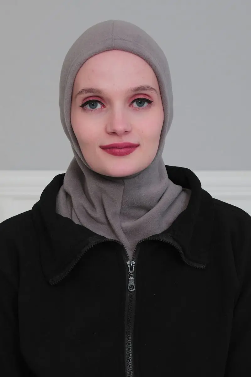 Hijab fleece inner Bone gray