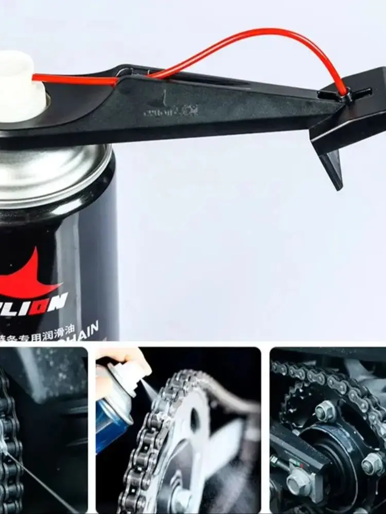 Huileur de chaîne de moto, outil de lubrifiant en Spray, chaîne sans gâchis, nettoyeur de chaîne de cire, accessoire applicateur d'huile de chaîne, 1/2 pièces