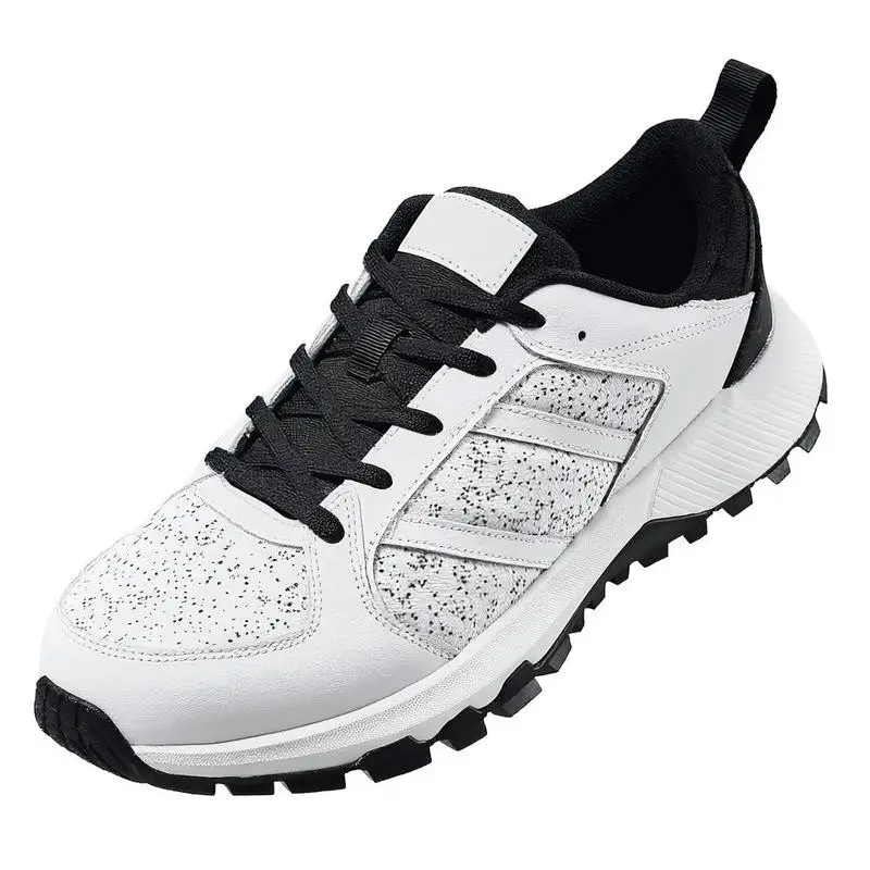 Athletic Footwear Size 10 US Medium Width For Running Gymnastics Weightlifting, Wide Toe Box Arch Support Adjustable Lace-up White