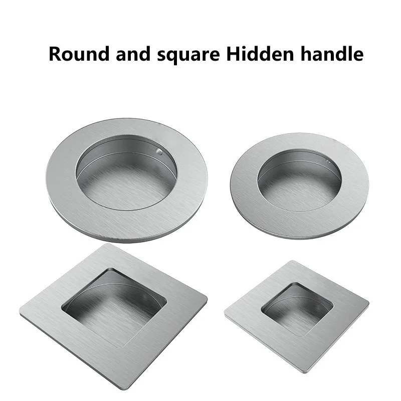 Invisible door circular handle fire door embedded pull ring cabinet door middle door door handle