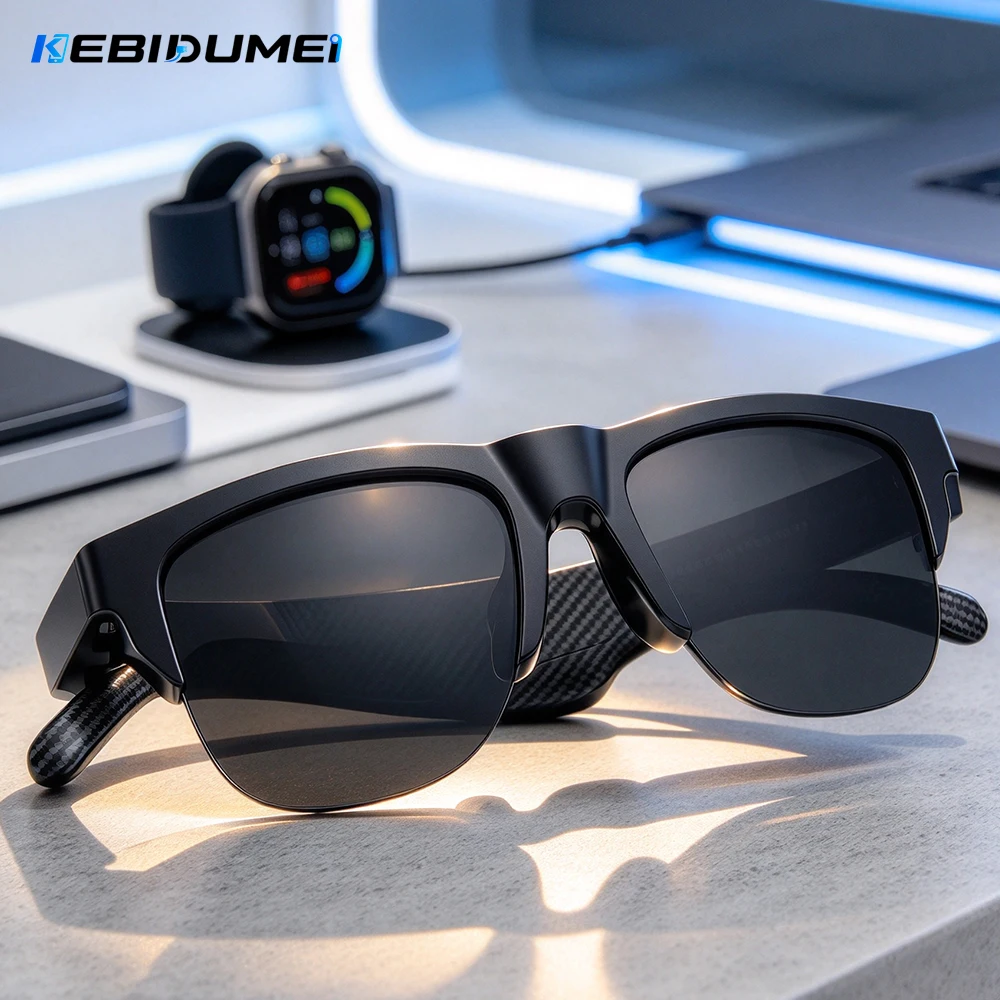 Smart Audio Glasses Touch Control - KEBIDUMEI 스마트 BT5.4 오디오 선글라스, 자외선