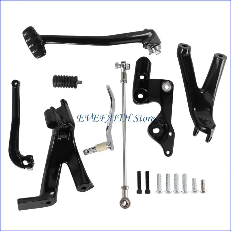 124B Black Motorcycle Forward Controls with Foot Peg Set for Selected 2018-Up Models