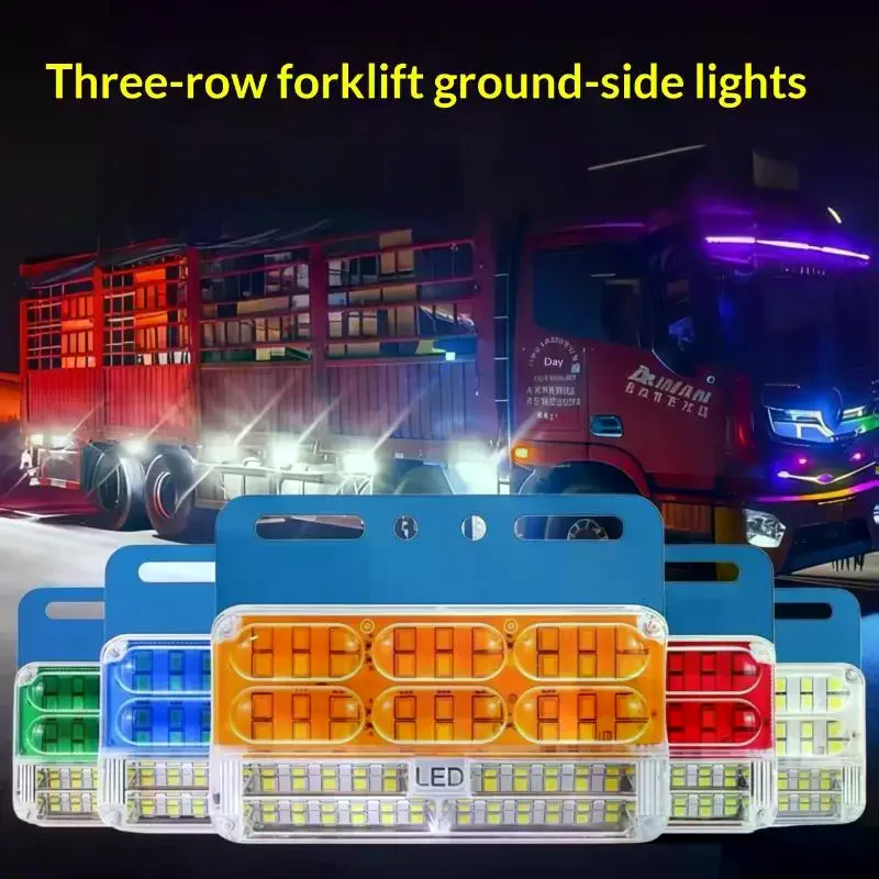 LED Truck Side Light 7 Rows Multi Functional Super Bright Lamp for RV Camper Outdoor Travel Use