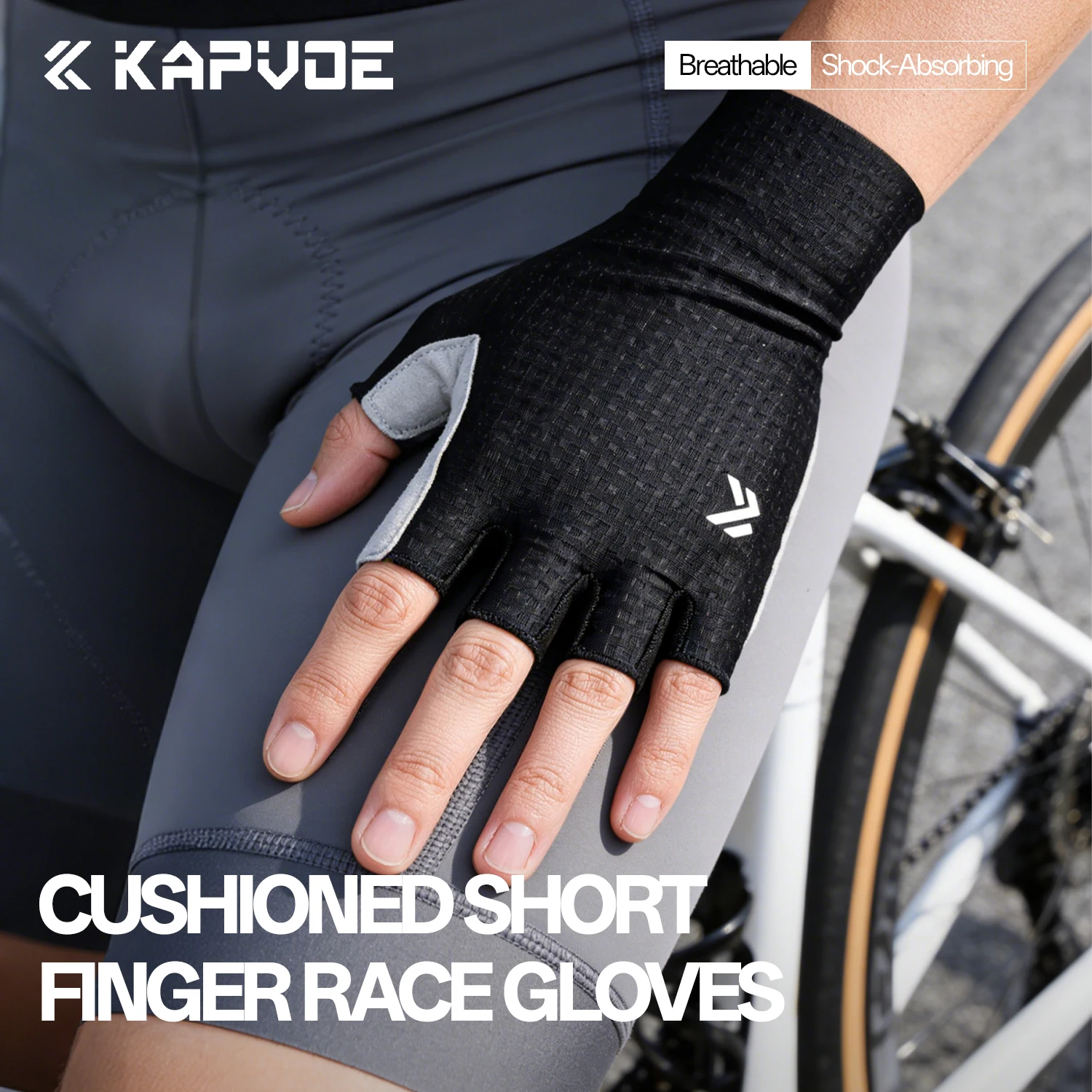 KAPVOE Atmungsaktive Rutschfeste Mountainbike-Handschuhe für Herren Fahrradhandschuhe Stoßdämpfung Touchscreen-fähig Damen Motorrad-Ausrüstung