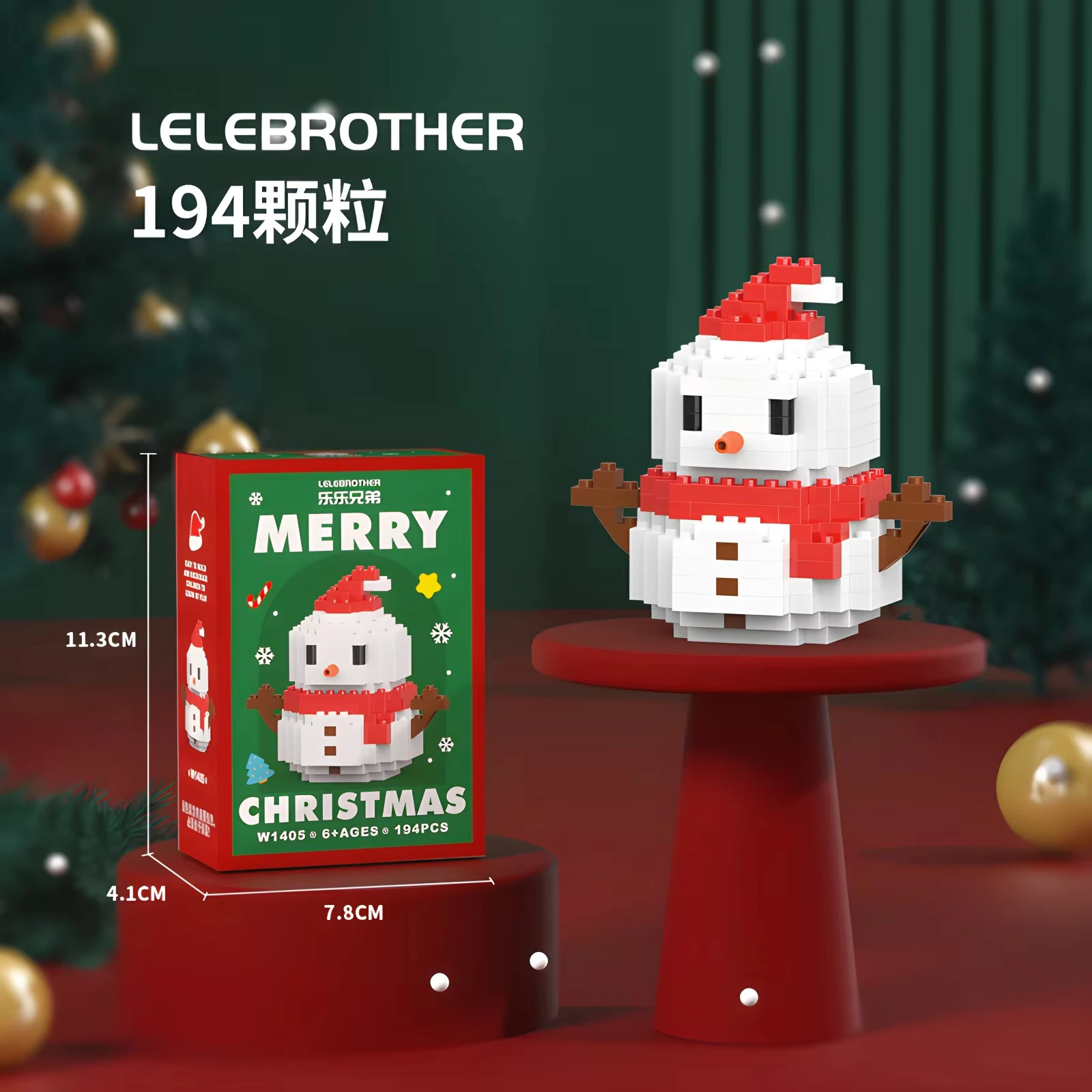 Weihnachten Geschenke Micro Baustein Serie Santa Claus Rentier Puzzle Montage Ziegel Tisch Dekoration Spielzeug Kinder Kinder – Detail 5