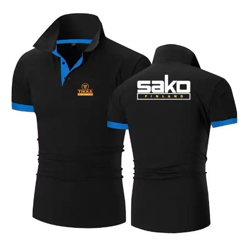 Tikka By Sako Finland Firearms Logo 2025 Men's New Summer Polos Shirts Breathable Short Sleeve Fashion Casual Slim Fit Lapel Top